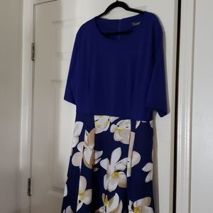 Royal Blue A-line dress